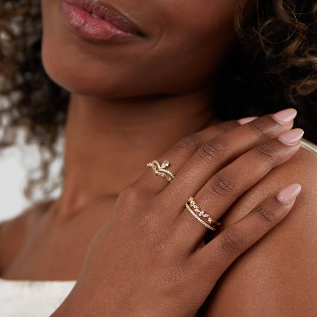 Élégante bague en cristal Aura