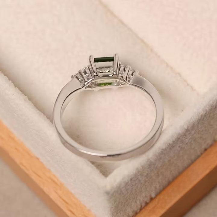 Bague Solitaire Verte