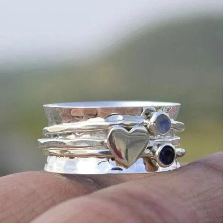 Bague Spinner en Forme de Cœur