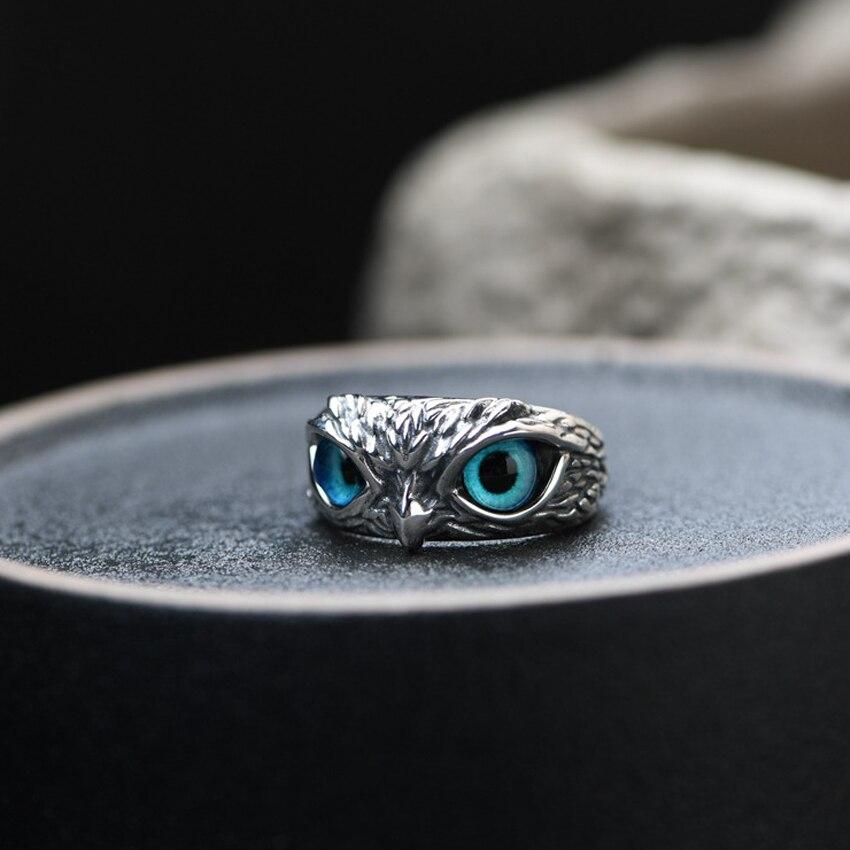 Bague en Argent et Opale Hibou Chanceux Ajustable