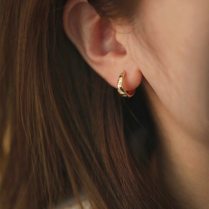 Boucles d'oreilles de luxe en or et argent