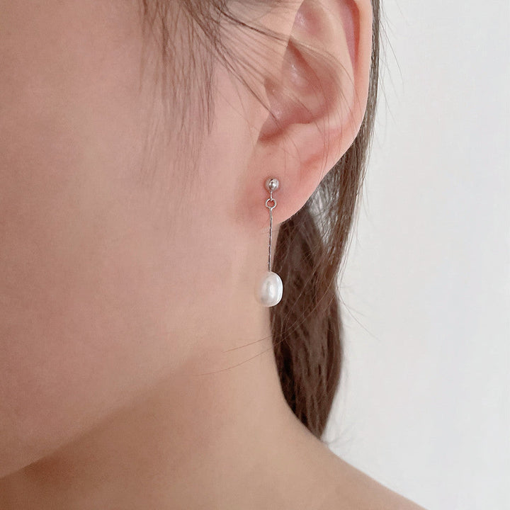 Boucles d'oreilles pour bébé en perles fraîches