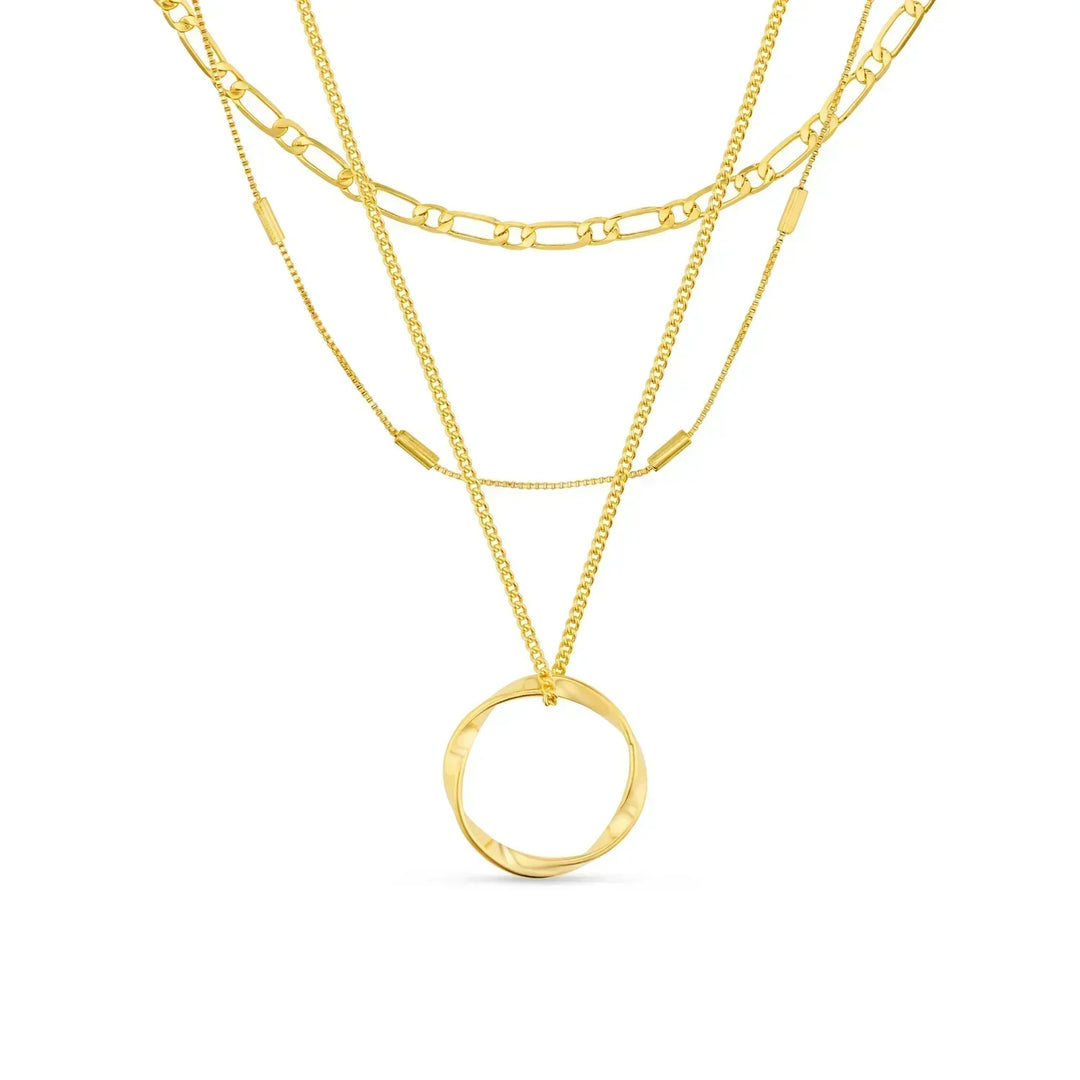 Collier à trois rangs en cercle ouvert