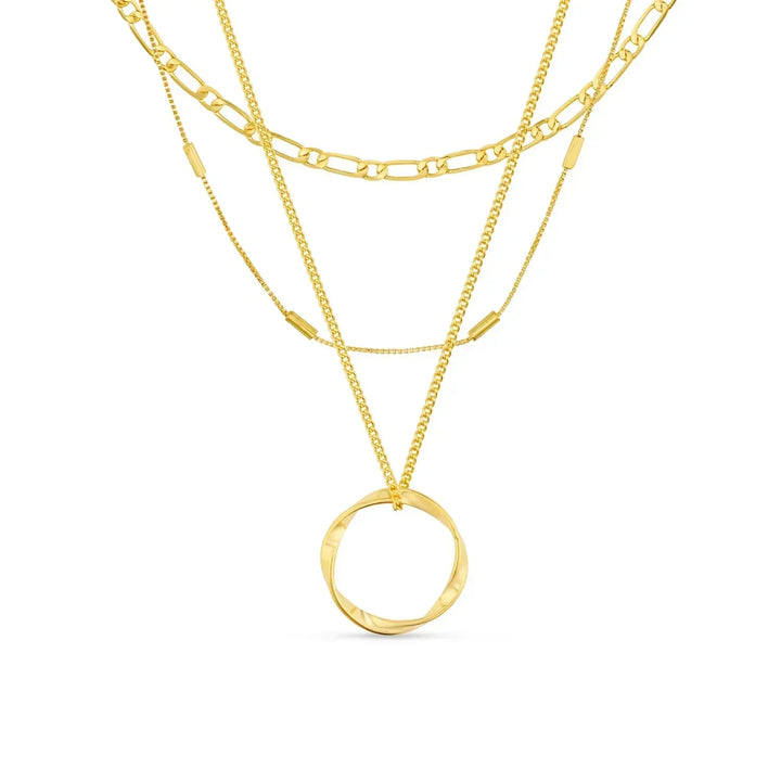 Collier à trois rangs en cercle ouvert