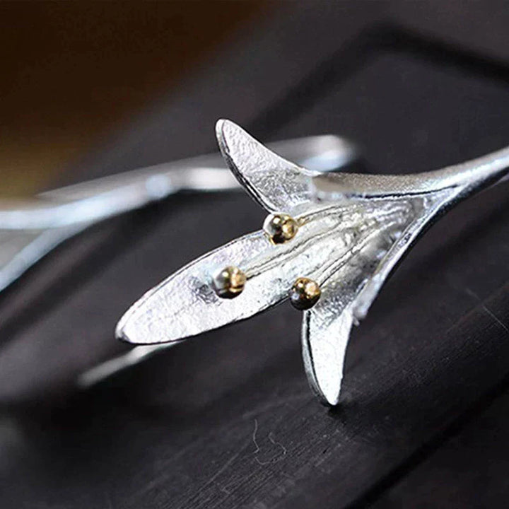 Boucles d'oreilles en Argent avec Fleur