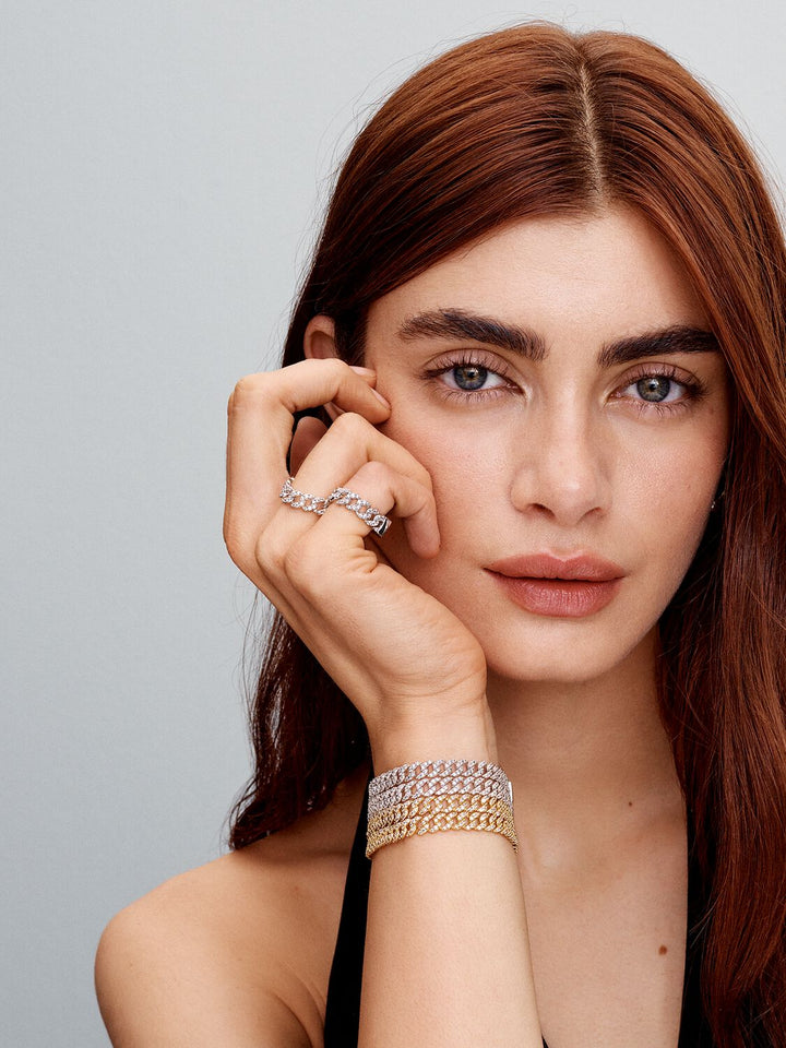 Bracelet en Moissanite Cubain