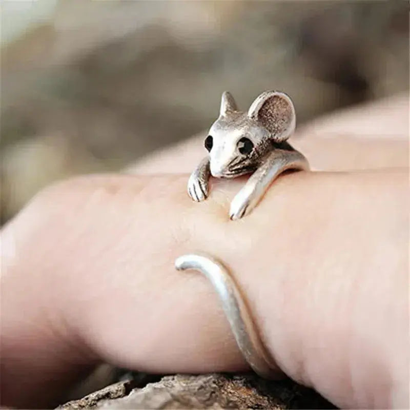 Bague Vintage en Argent Souris