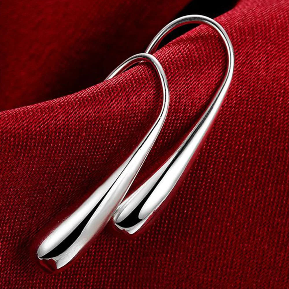 Boucles d'oreilles en forme de goutte d'eau en argent sterling