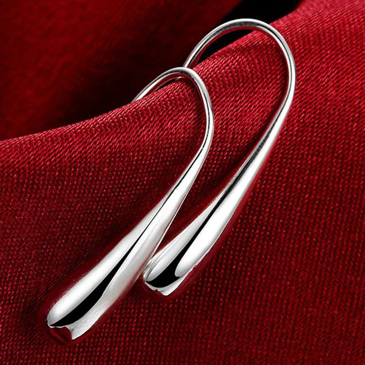 Boucles d'oreilles en forme de goutte d'eau en argent sterling