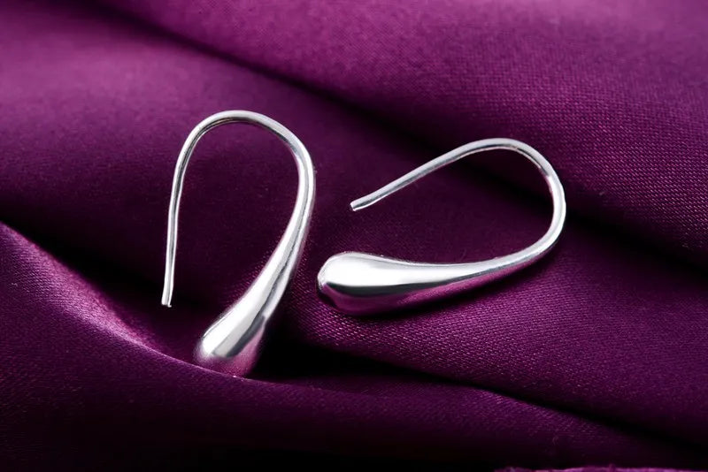 Boucles d'oreilles en forme de goutte d'eau en argent sterling