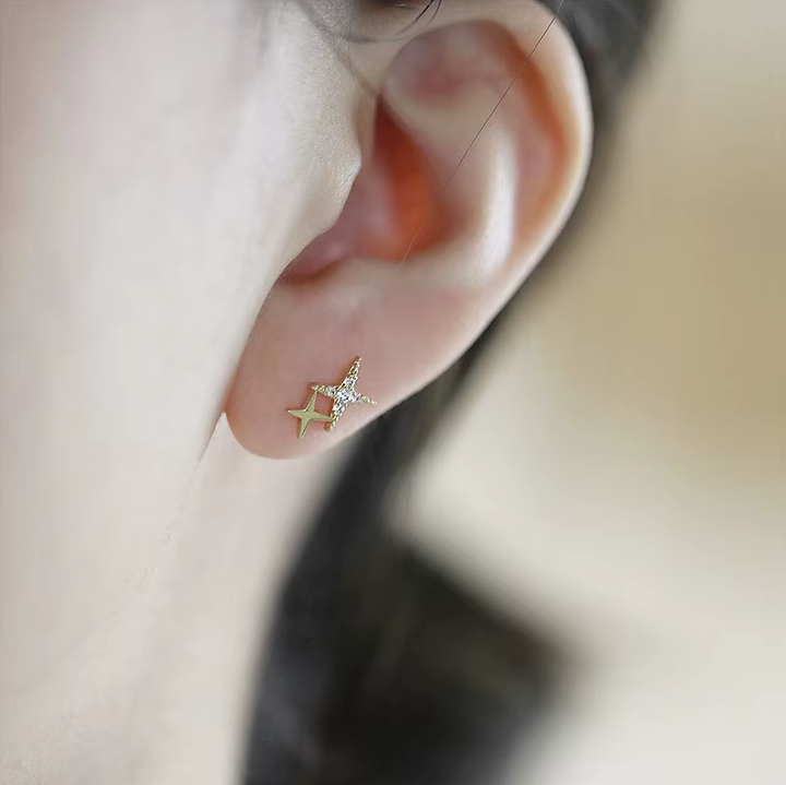 Boucles d'oreilles Étoile Scintillante