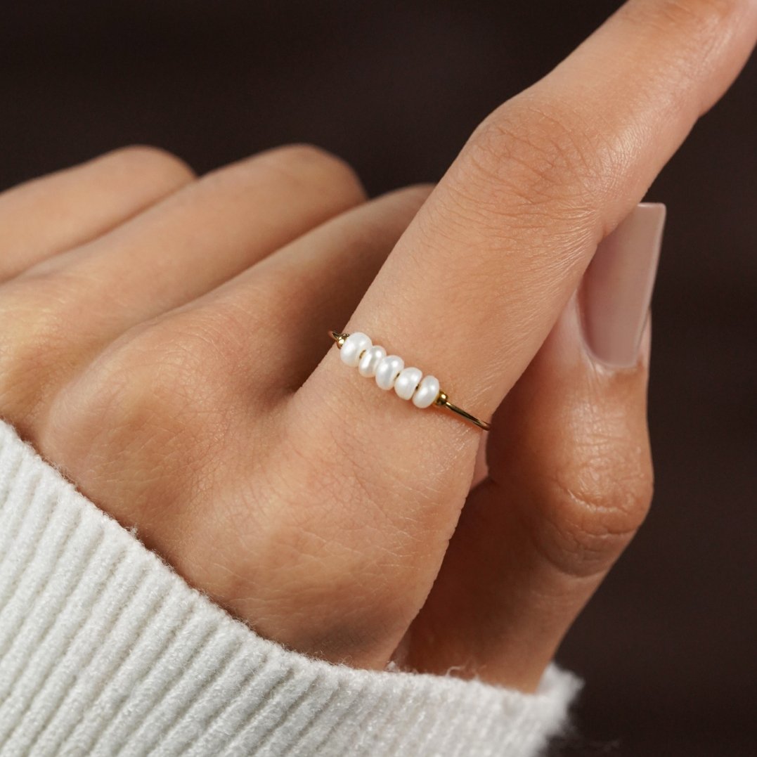 Grace - Bague en perles de rivière