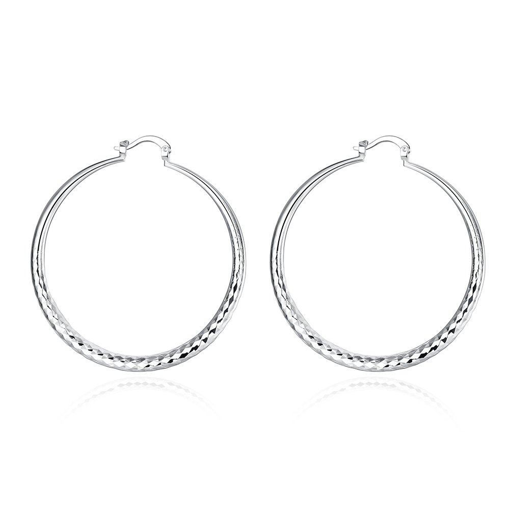 Créoles en argent sterling - Boucles d'oreilles élégantes