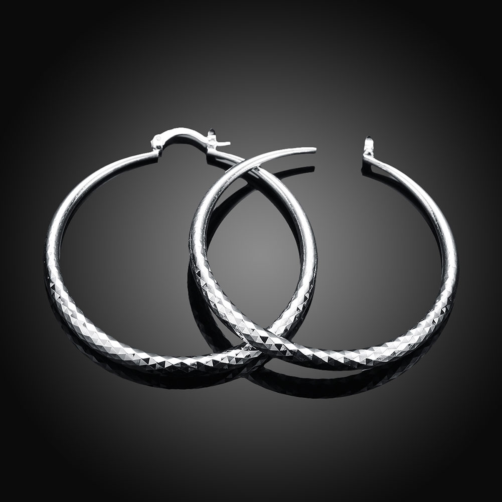 Créoles en argent sterling - Boucles d'oreilles élégantes
