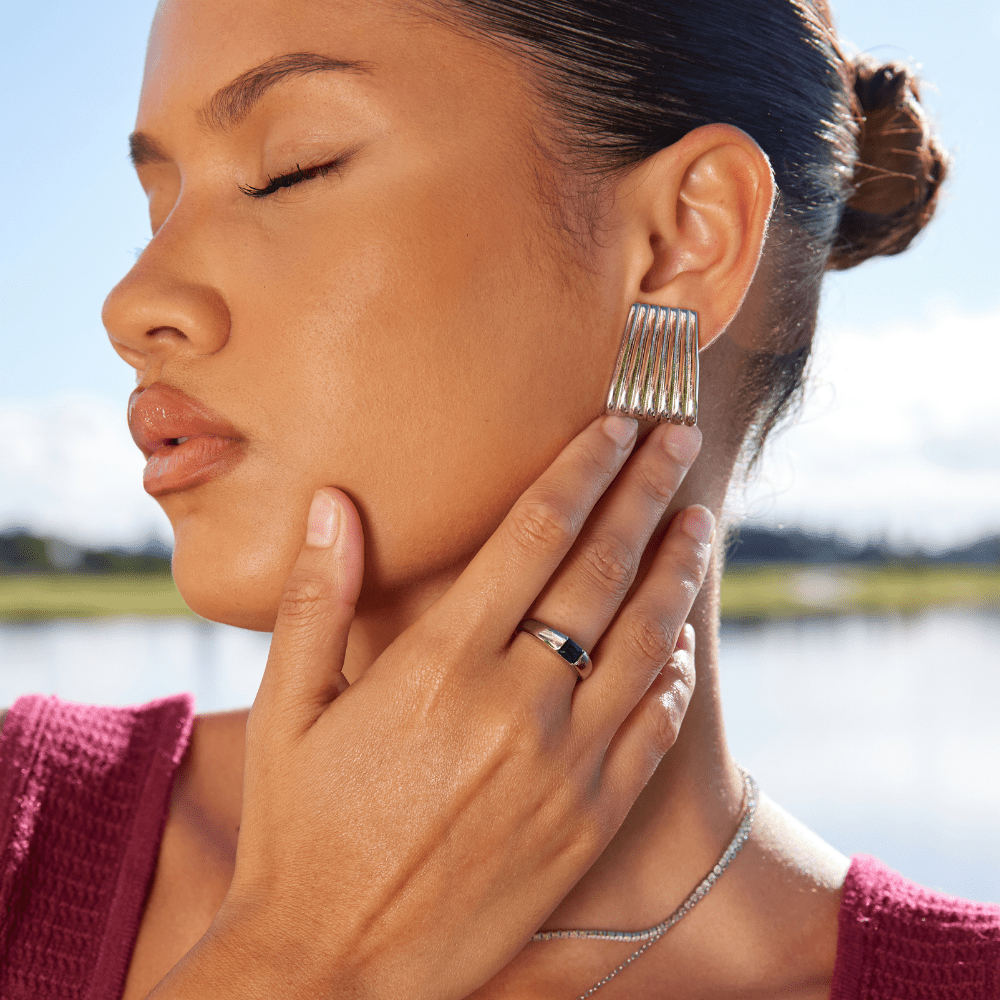 Émeraude & Argent Bague Ember