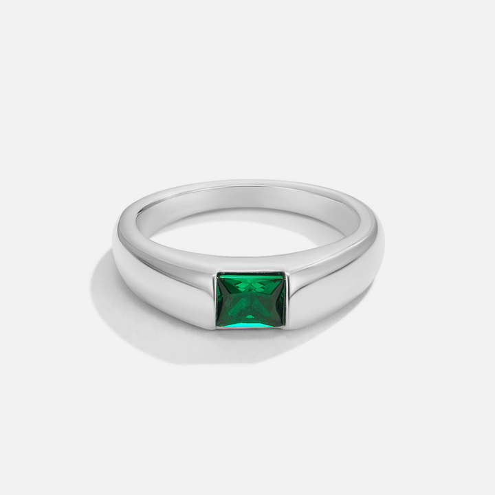 Bague en Argent & Émeraude Ember