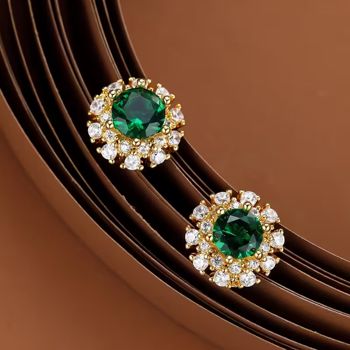 Boucles d'oreilles Royal Halo