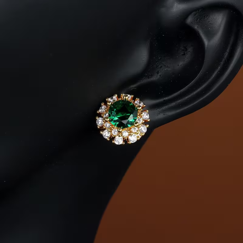 Boucles d'oreilles Royal Halo