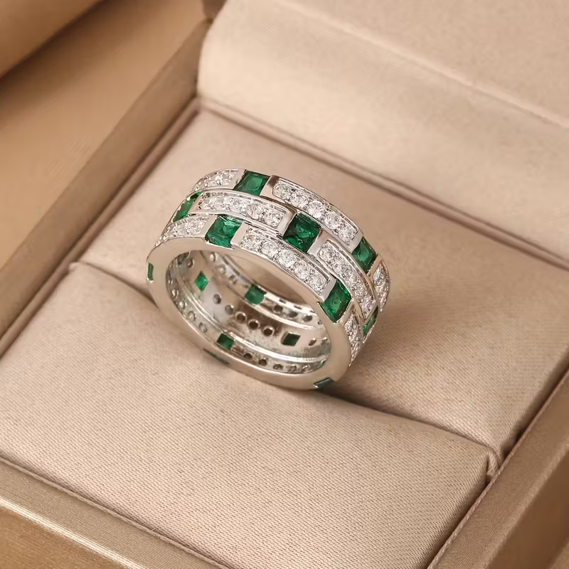 Bague Matrice Émeraude