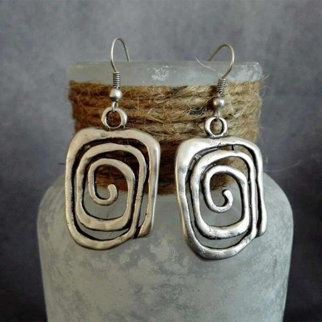 Boucles d'oreilles en Argent Boho Spiral