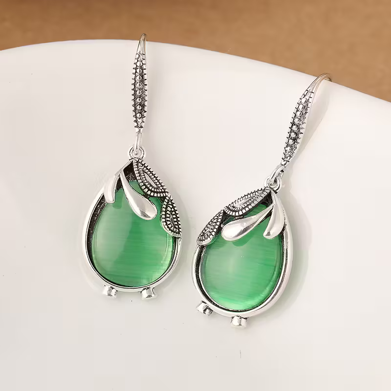 Boucles d'oreilles en forme de goutte de saule