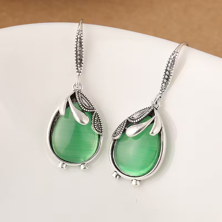 Boucles d'oreilles en forme de goutte de saule