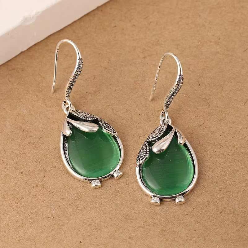 Boucles d'oreilles en forme de goutte de saule
