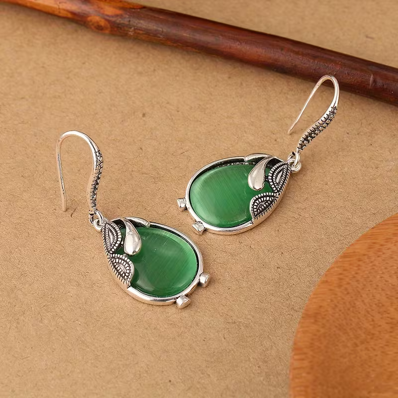 Boucles d'oreilles en forme de goutte de saule