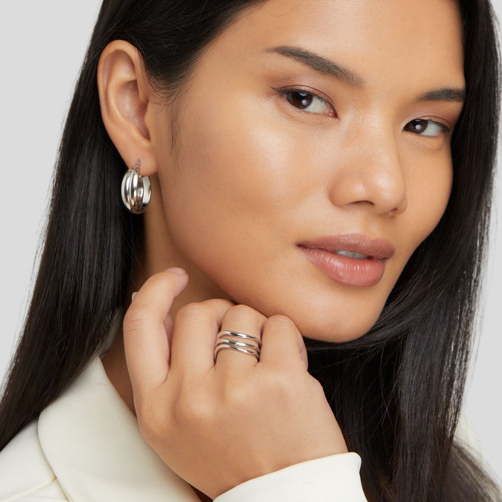 Bague à couches Kiya en argent