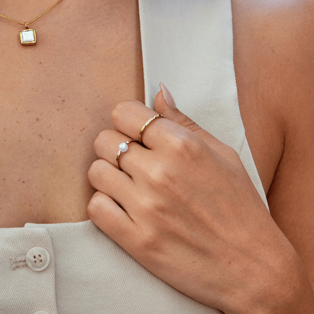 Bague Peri en perles d'eau douce