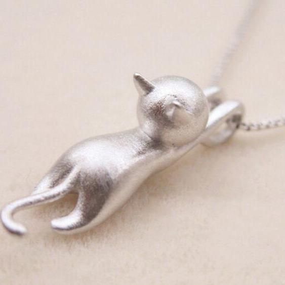 Collier Playful Kitty en Argent Sterling 925