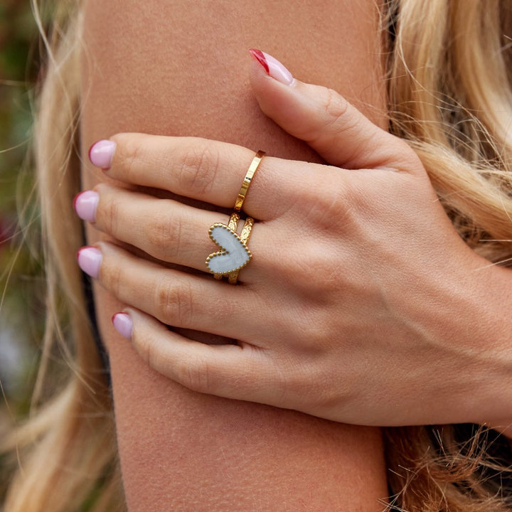 'Heart of Gold' Bague Pure
