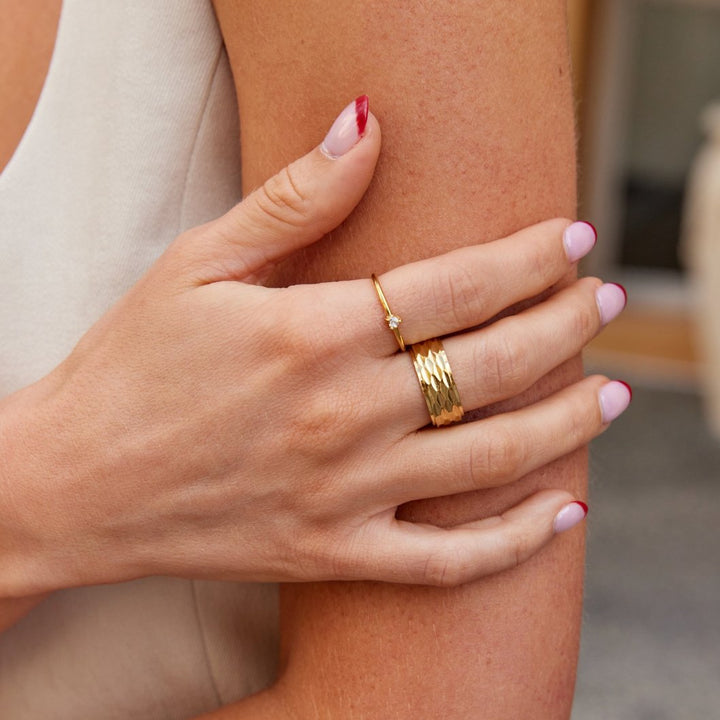Bague en cristal en forme de cœur - Amour